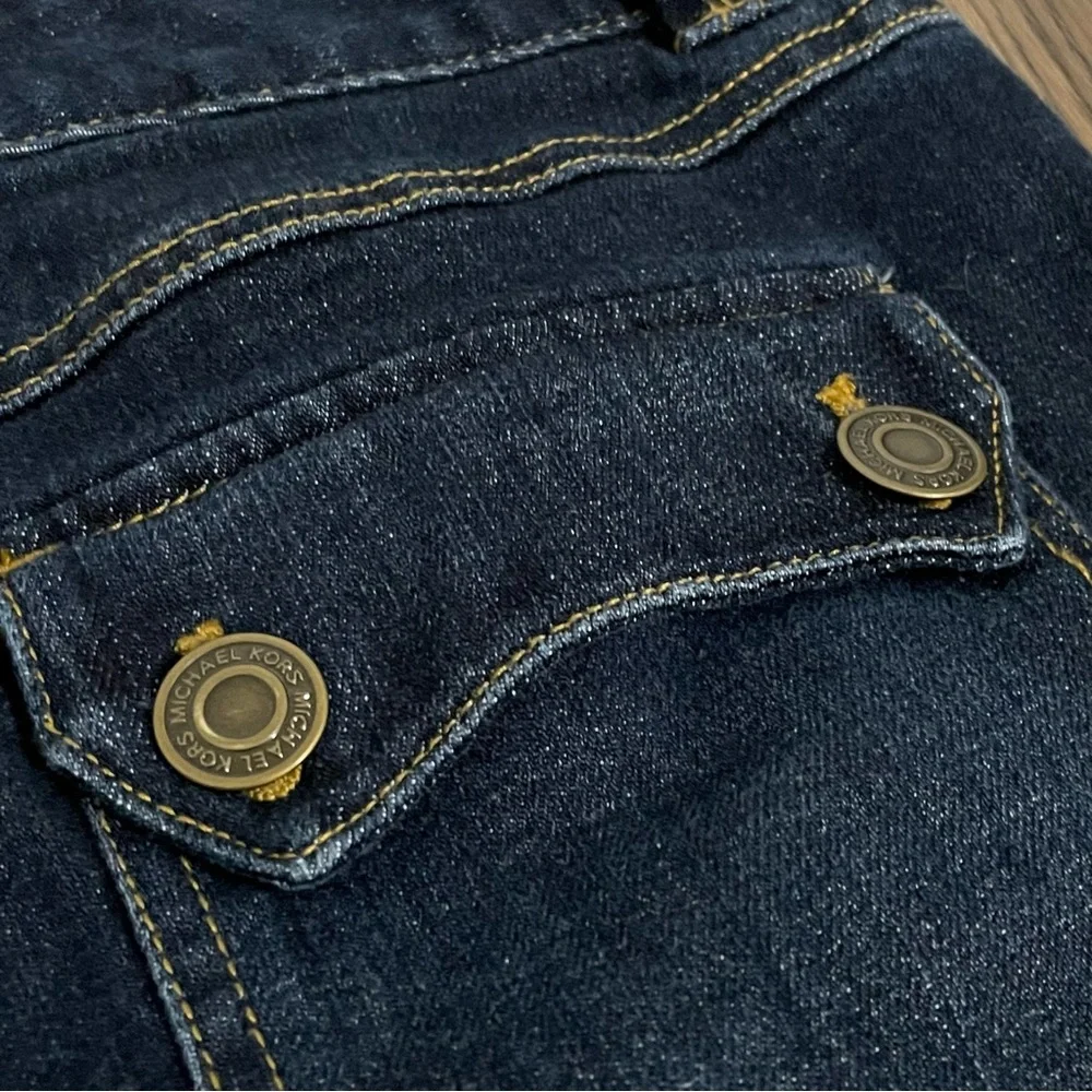 Michael Kors Low Rise Dark Denim Flare Jeans‎